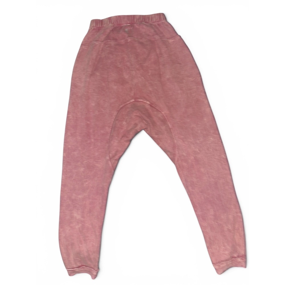 Free People Movement Kyoto Leggings Pink Mineral Wash Ribbed Harem Pants Small - Picture 2 of 3